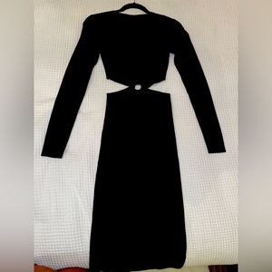 Black cut out midi dress Zara